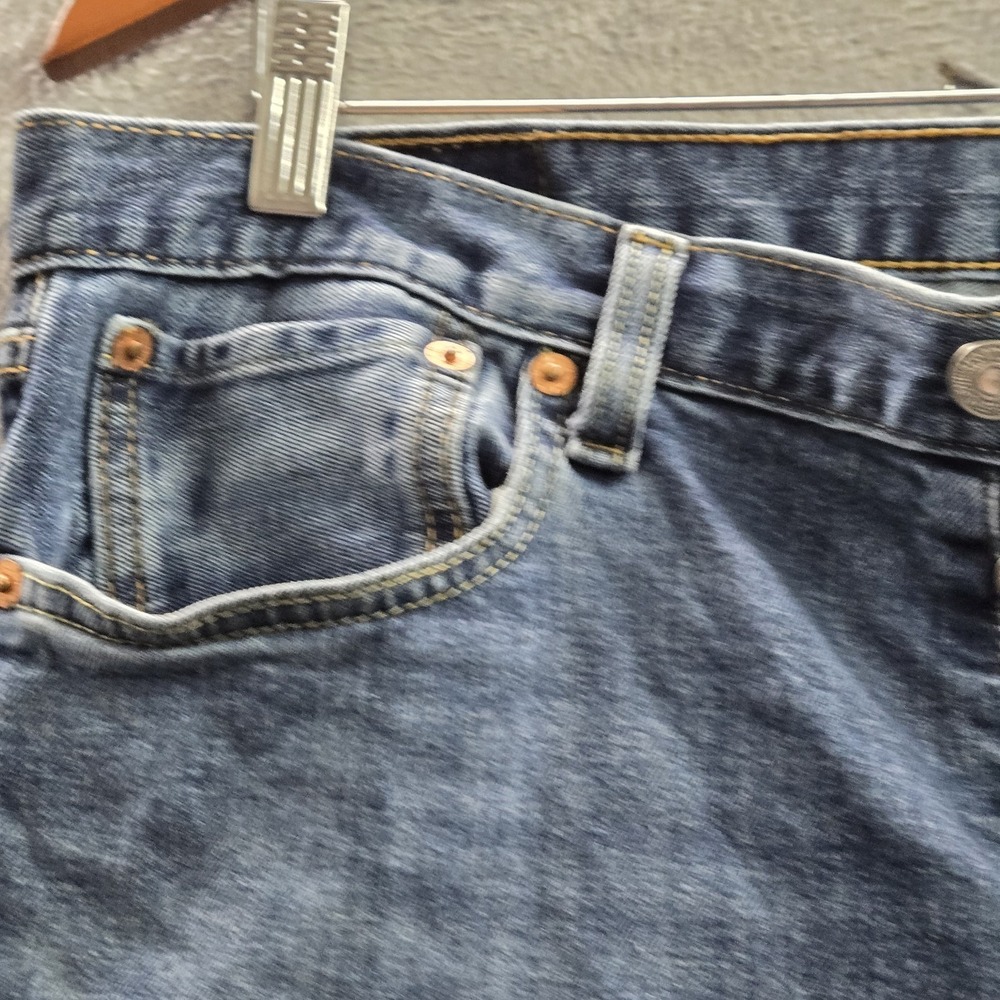 Levi's 501 Men Jeans 34X32 Blue Denim Straight Button‎ Fly 28" Inseam - Picture 8 of 16